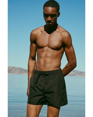 Pull&Bear Basic Swimming Trunks - Black