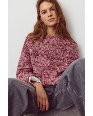 Pull&Bear Twisted Yarn Knit Jumper - Red