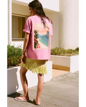 Pull&Bear Botafogo Beach Oversize T-Shirt - Multicolour