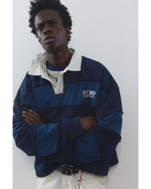 Pull&Bear Stwd Striped Polo Shirt - Blue