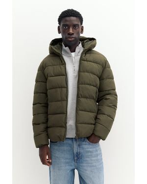 Pull&Bear Puffer Jacket With Hood - Multicolour