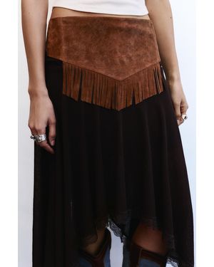 Pull&Bear Montserrat Messeguer 100% Suede Bandana - Brown