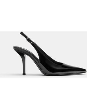 Pull&Bear Patent High-Heel Shoes - Black