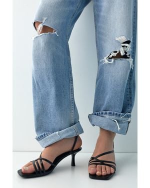 Pull&Bear Riemchen-Sandalen Mit Absatz - Blau