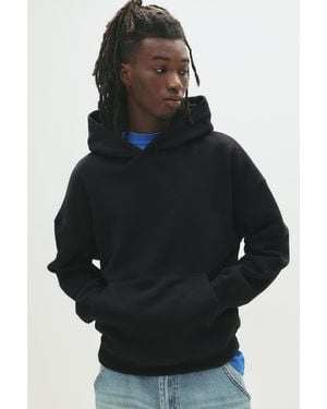 Pull&Bear Stwd Embroidered Hoodie - Black