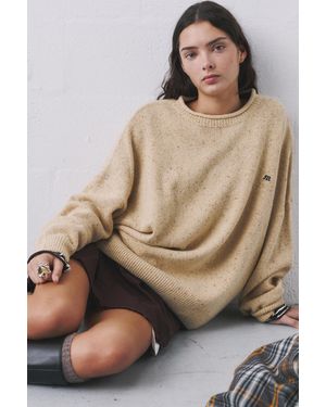 Pull&Bear Melierter Strickpullover - Natur