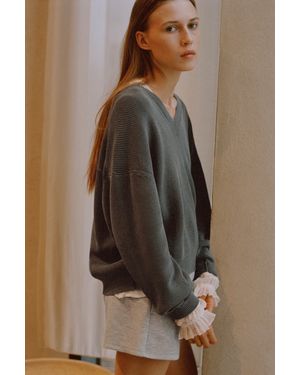 Pull&Bear V-Neck Jumper - Brown