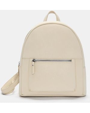 Pull&Bear Textured Mini Backpack - Natural