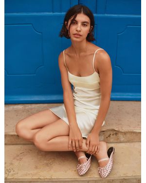 Pull&Bear Slingback-Ballerinas Mit Tupfenmuster - Blau
