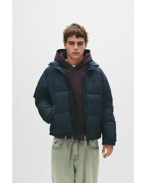 Pull&Bear Stwd Puffer Jacket - Blue