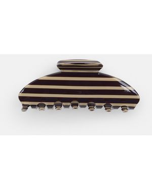 Pull&Bear Striped Hair Clip - Brown