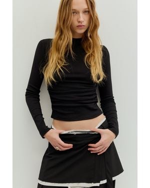 Pull&Bear High Neck Top - Black