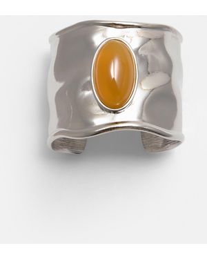 Pull&Bear Stone Arm Cuff - White