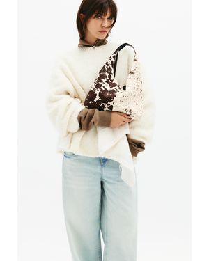Pull&Bear Animal Print Leather Shoulder Bag - Multicolour