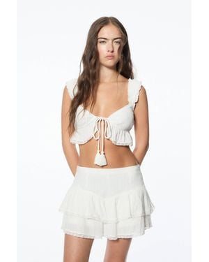 Pull&Bear Top With Wide Straps - White