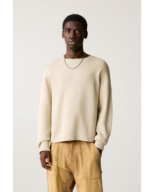Pull&Bear Washed Raw Edge Jumper - Natural