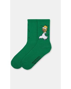 Pull&Bear Homer Simpson Long Socks - Green