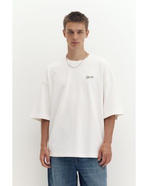 Pull&Bear Oversize Stwd T-Shirt - White