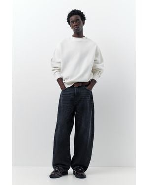 Pull&Bear Balloon-Fit Baggy Jeans - Black