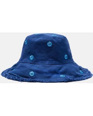 Pull&Bear Hibiscus Flower Bucket Hat - Blue