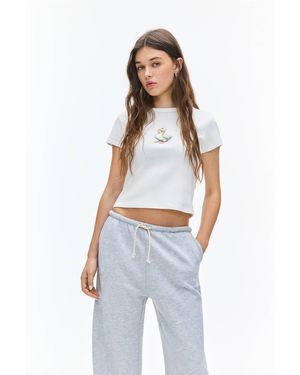 Pull&Bear Duck Graphic T-Shirt - Blue