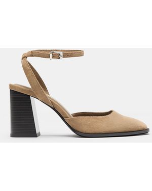 Pull&Bear Schuhe Mit Breitem Absatz - Weiß