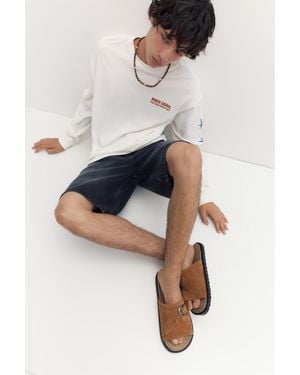 Pull&Bear Leather Cowboy Sandals - Brown