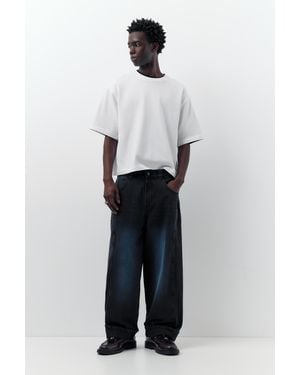 Pull&Bear Relaxed Fit Baggy Spray Jeans - Blue