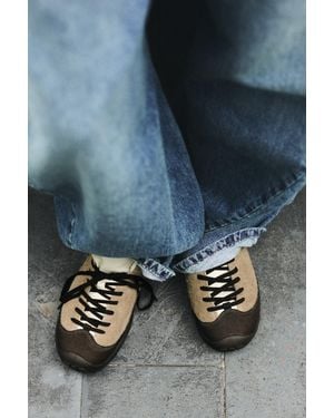 Pull&Bear Leather Trekking Trainers - Multicolour
