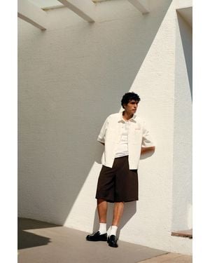 Pull&Bear Smart Bermuda Shorts With Pleats - Natural