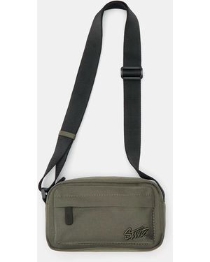 Pull&Bear Stwd Nylon Crossbody Bag - Green