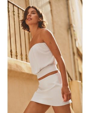 Pull&Bear Schulterfreies Top Mit Bund - Braun