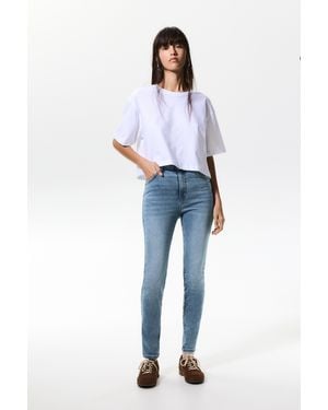Pull&Bear High-Waist Skinny Jeans - Blue