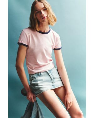 Pull&Bear Cross-Waist Denim Skort - Multicolour