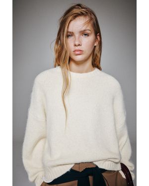 Pull&Bear Basic-Strickpullover - Weiß