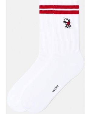 Pull&Bear Peanuts Sports Socks - White