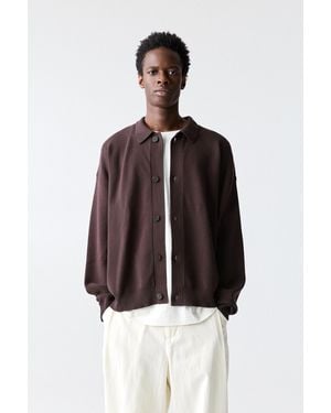 Pull&Bear Cardigan With Polo Collar - Brown