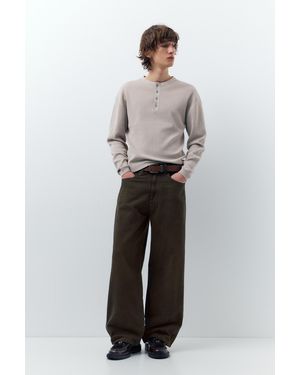 Pull&Bear Wide-Leg Jeans - Grey