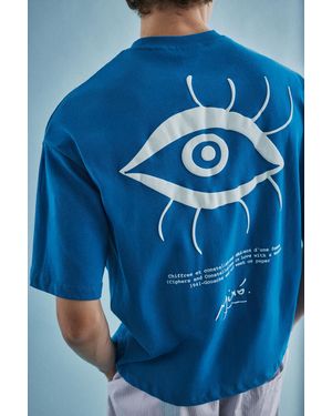 Pull&Bear Miro Relaxed Fit T-Shirt - Blue