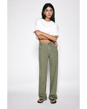Pull&Bear High-Waist Wide Straight Jeans - Weiß