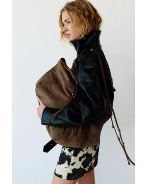 Pull&Bear Strap Detail Tote Bag - Black