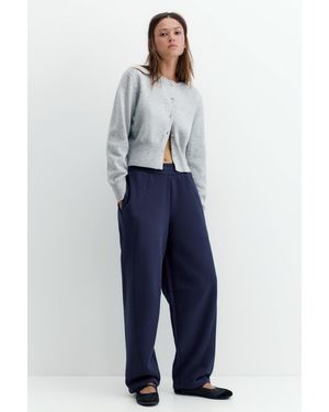 Pull&Bear Barrel Fleece Tracksuit Bottoms - Blue