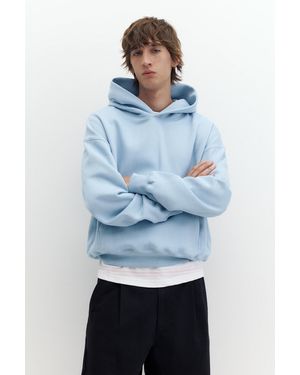 Pull&Bear Stwd Boxy Hoodie - Blue