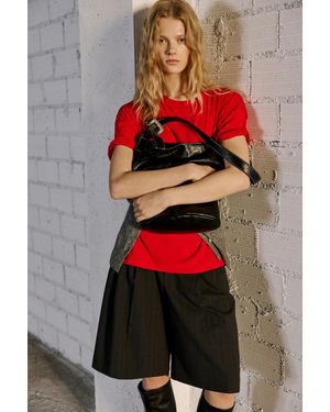 Pull&Bear Stitched Tote Bag - Red