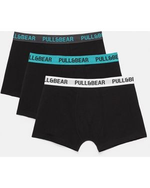 Pull&Bear 3-Pack Of Boxers - Black