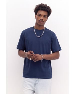 Pull&Bear Basic T-Shirt - Blue