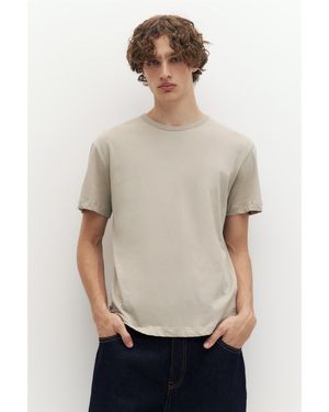 Pull&Bear Slim Fit Basic T-Shirt - Natural