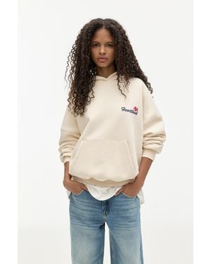 Pull&Bear Broken Heart Hoodie - White