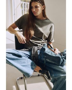 Pull&Bear Rhinestone Graphic T-Shirt - Multicolour