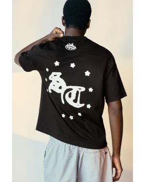 Pull&Bear Stwd V-Neck T-Shirt - Black